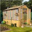 BillyOh 9 x 6 Lincoln Wooden Polycarbonate Greenhouse with Opening Roof Vent