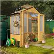 BillyOh 3 x 6 Lincoln Wooden Polycarbonate Greenhouse with Opening Roof Vent 4000 Range