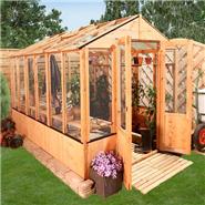 BillyOh 4000 Lincoln Wooden Clear Wall Greenhouse with Opening Roof Vent