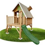 Mad Dash Crooked Cottage Tower Xtra Playhouse Including Slide 