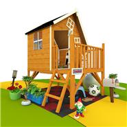 Mad Dash Crooked Cottage Tower Wooden Playhouse
