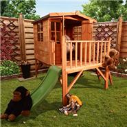 Mad Dash Bunny Tower Xtra Wooden Playhouse Including Floor and 1.15m Slide 