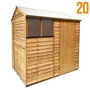 BillyOh 20 'Extra Tall' Rustic Economy Overlap Reverse Apex Shed