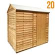 BillyOh 7 x 5 Windowless Rustic Economy Overlap Reverse Apex Shed 20 Range