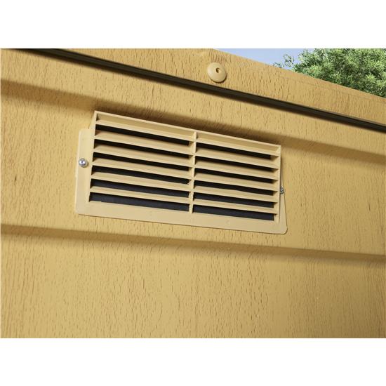 ... 10' Fronted Premium Woodgrain Apex Plastic Shed Inc Foundation Kit