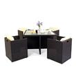 Mocha Brown 4 Seater Cube Set