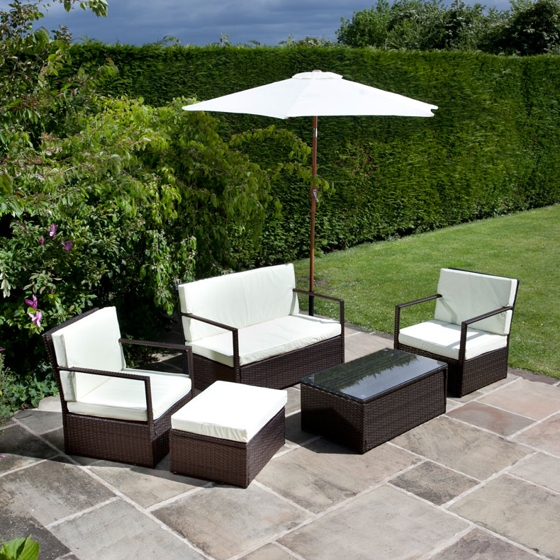 BillyOh Sandringham Mocha Rattan Garden Sofa 4 Seater Set