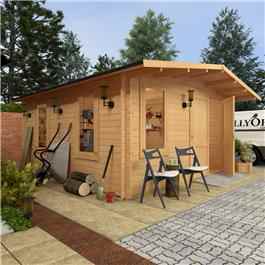 3.5 x 3.0m - BillyOh Alpine Workshop Log Cabin