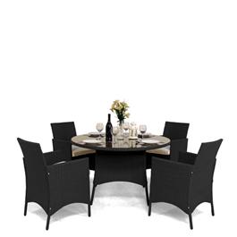 Black 4 Seater Set