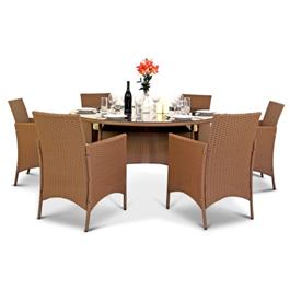 Mocha Brown 6 Seater Set