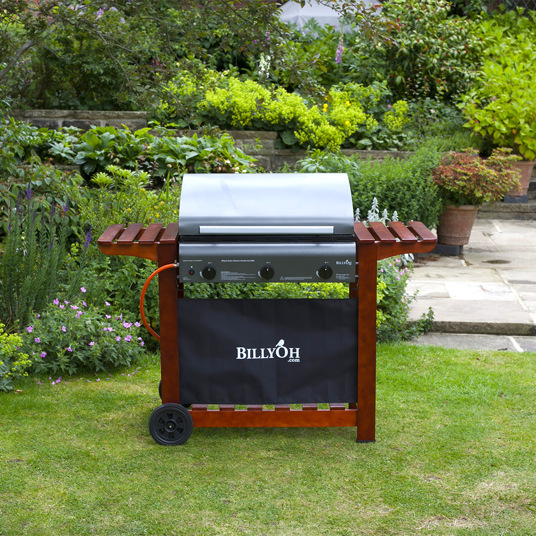 BillyOh 3 Burner Hooded Acorn Hooded Gas BBQ