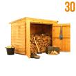 3 x 6 BillyOh Overlap Pent Log Store