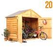 BillyOh 3 x 6 Rustic Bike Storage Shed