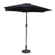 BillyOh Aluminium Crank and Tilt Wood Effect Parasol - Black