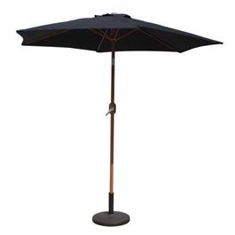 BillyOh Aluminium Crank and Tilt Wood Effect Parasol - Black