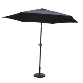 BillyOh Aluminium Crank and Tilt Wood Effect Parasol - Navy Blue