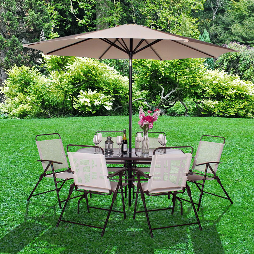 BillyOh Express 6 Seater Brown Metal Garden Furniture Set