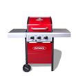 Outback Meteor Hooded 3 Burner Red Gas Barbecue