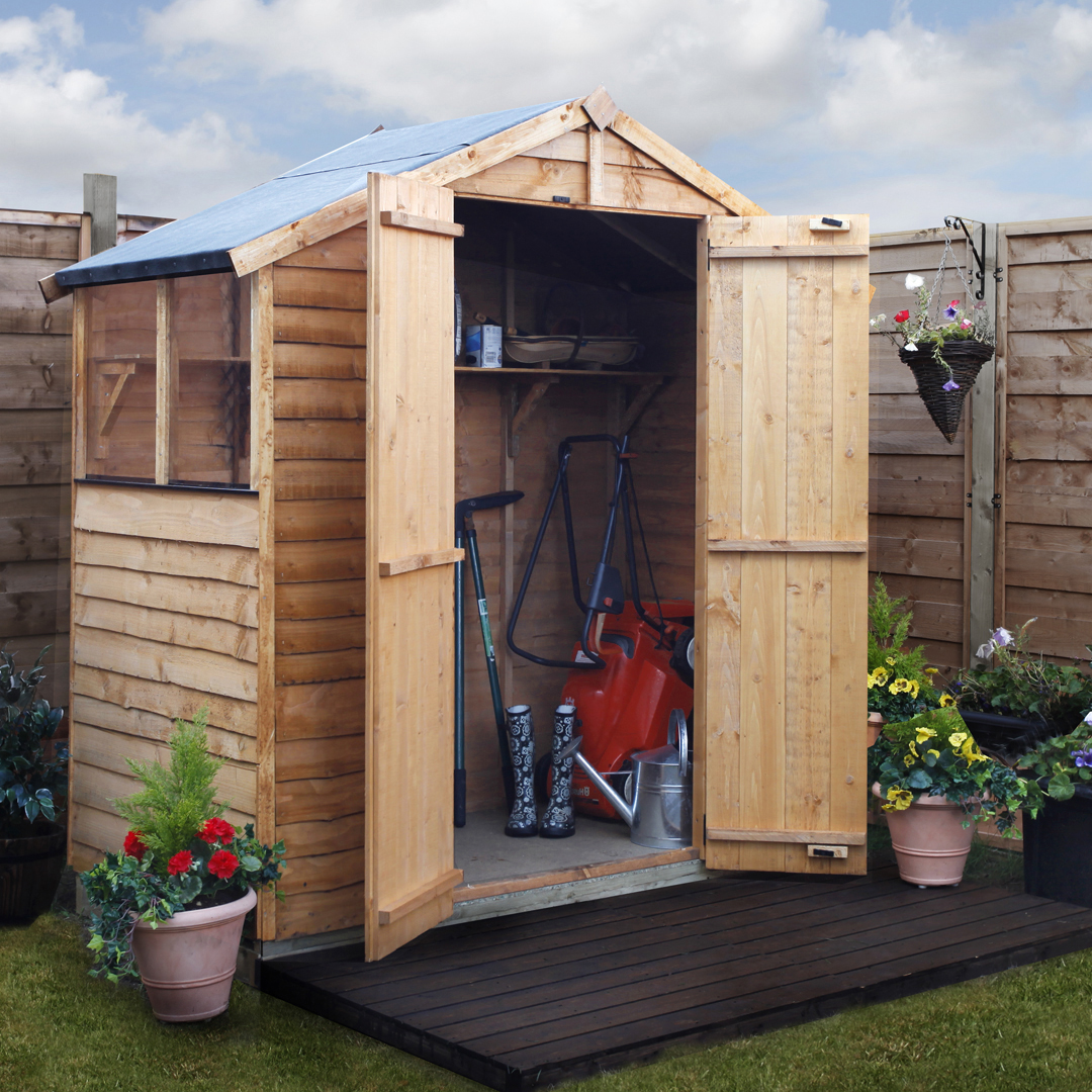 BillyOh 3 x 6 Windowed Rustic Overlap Apex Garden Shed 20 Range