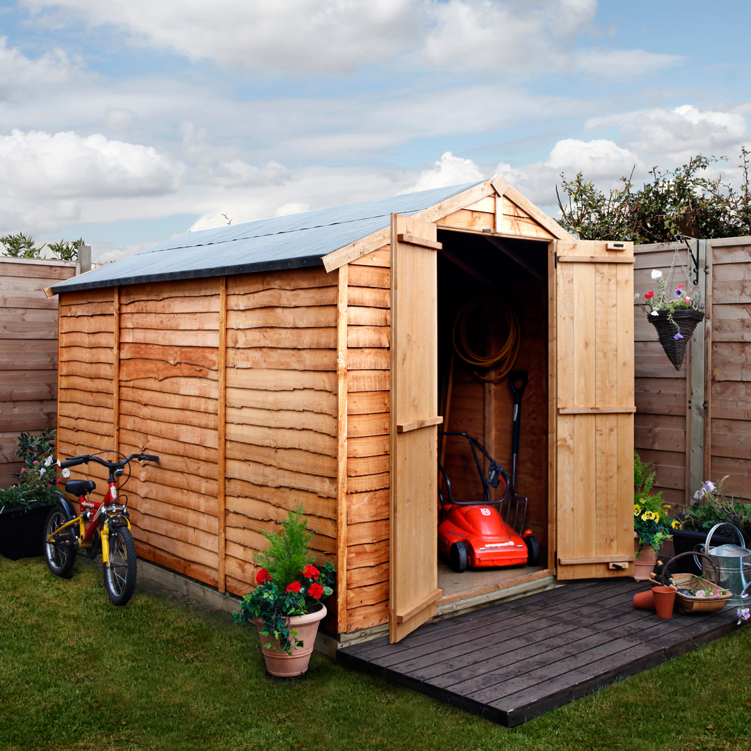 BillyOh 10 x 6 Windowless Rustic Overlap Apex Garden Shed 20 Range