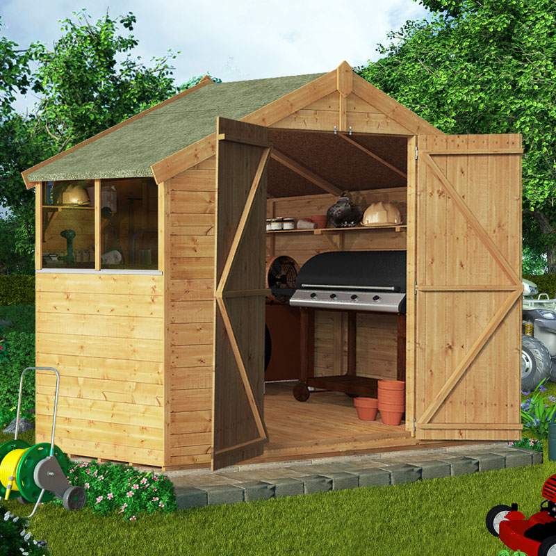 BillyOh 4 x 8 Windowed Tongue and Groove Apex Garden Shed 4000 Range