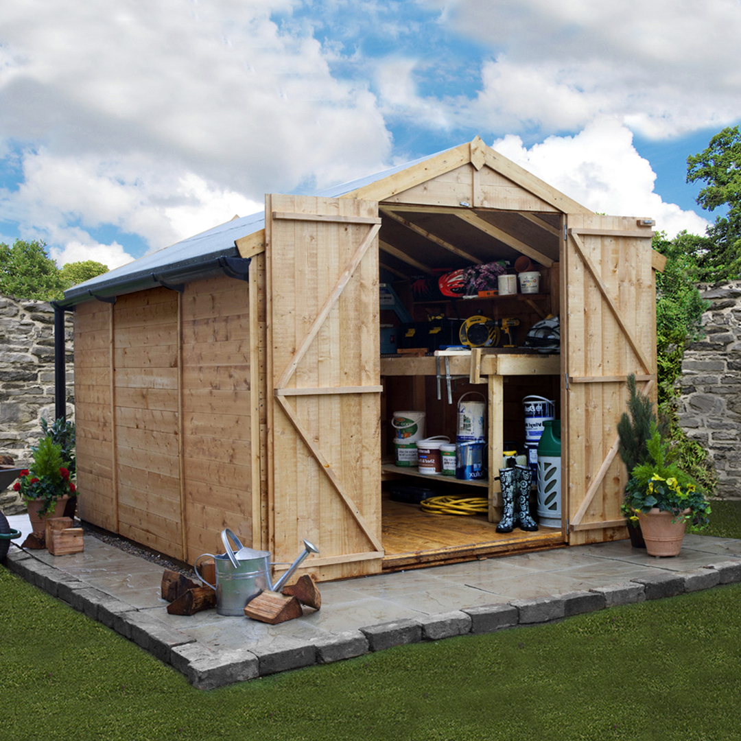 BillyOh 10 x 8 Windowless Tongue and Groove Apex Garden Shed 4000 Range