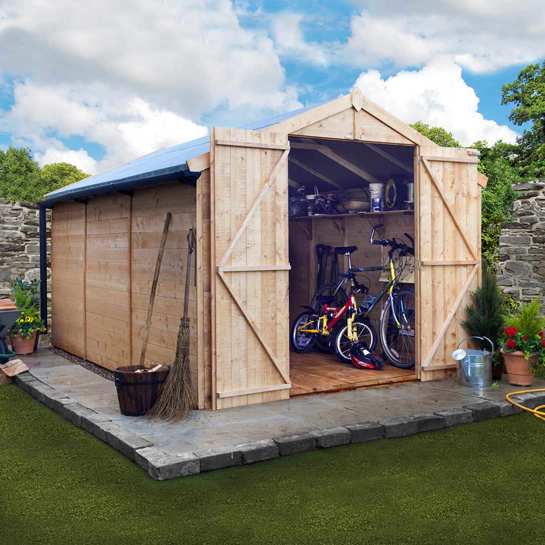 BillyOh 12 x 8 Windowless Tongue and Groove Apex Garden Shed 4000 Range