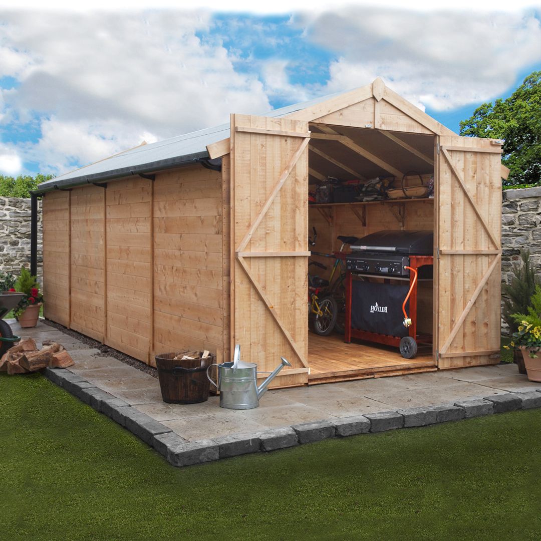 BillyOh 16 x 8 Windowless Tongue and Groove Apex Garden Shed 4000 Range