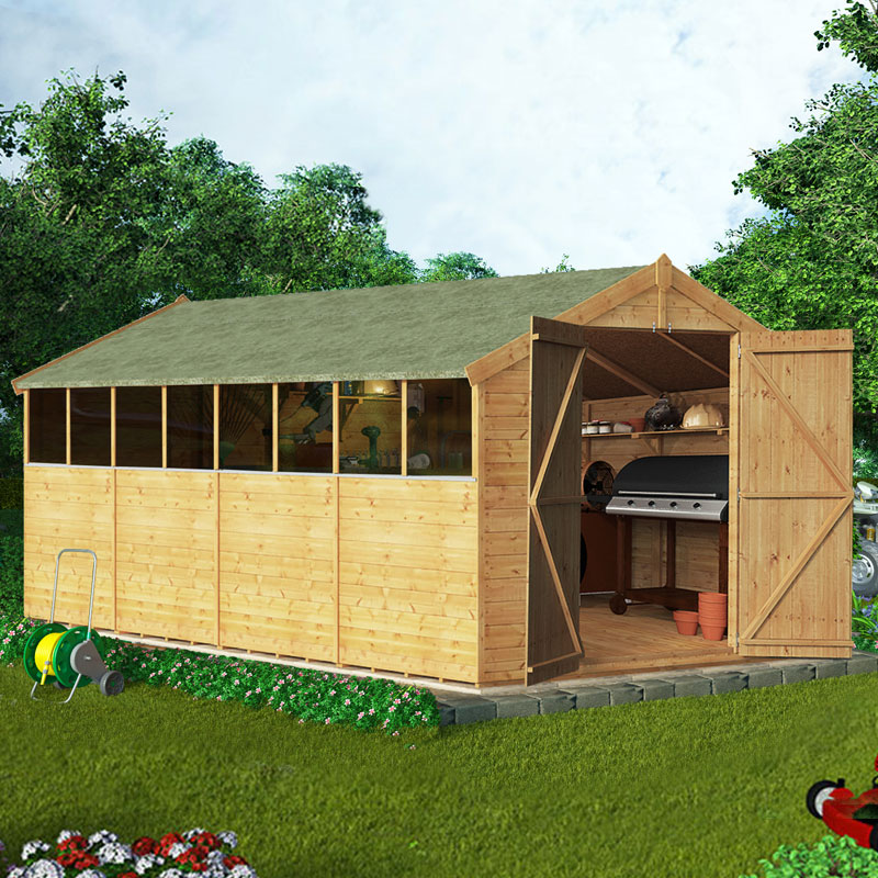 BillyOh 16 x 8 Windowed Tongue and Groove Apex Garden Shed 4000 Range