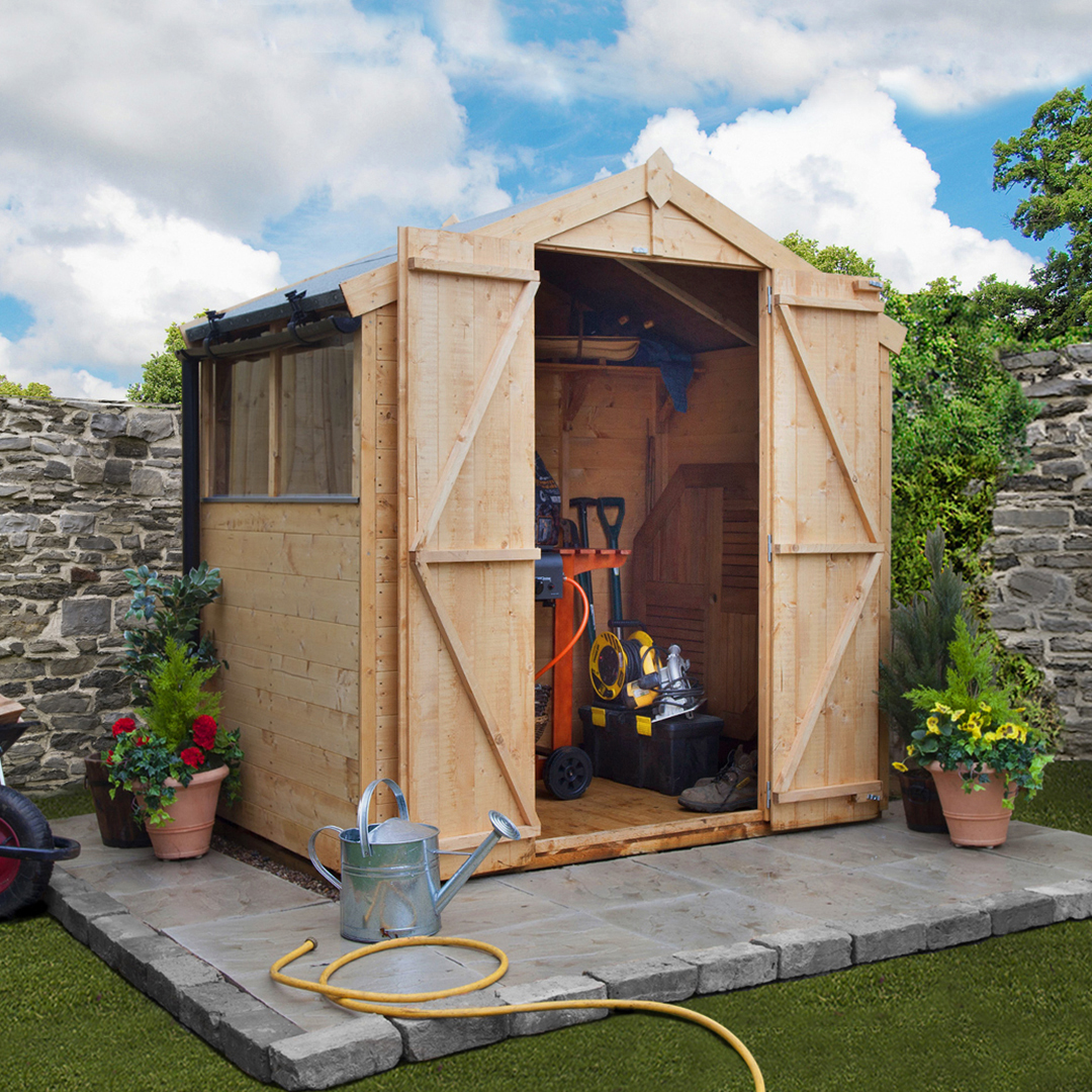 BillyOh 4 x 7 Windowed Tongue and Groove Apex Garden Shed 4000 Range