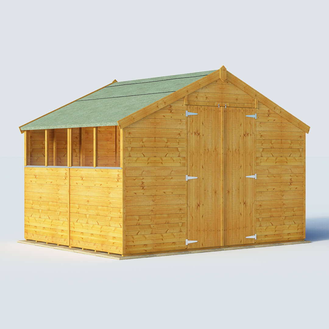 BillyOh 8 x 10 Windowed Tongue and Groove Apex Garden Shed 4000 Range