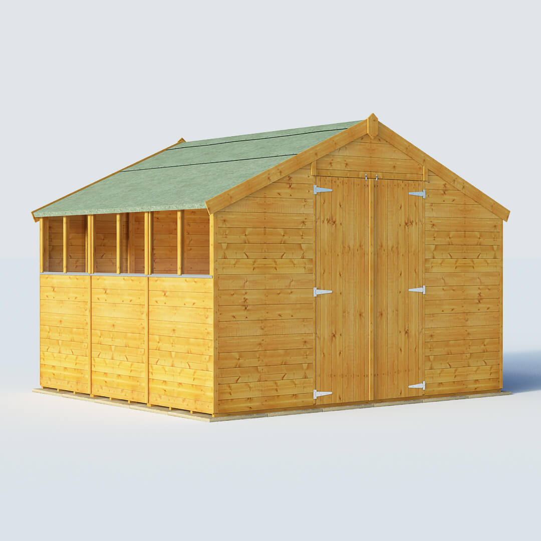 BillyOh 9 x 10 Windowed Tongue and Groove Apex Garden Shed 4000 Range