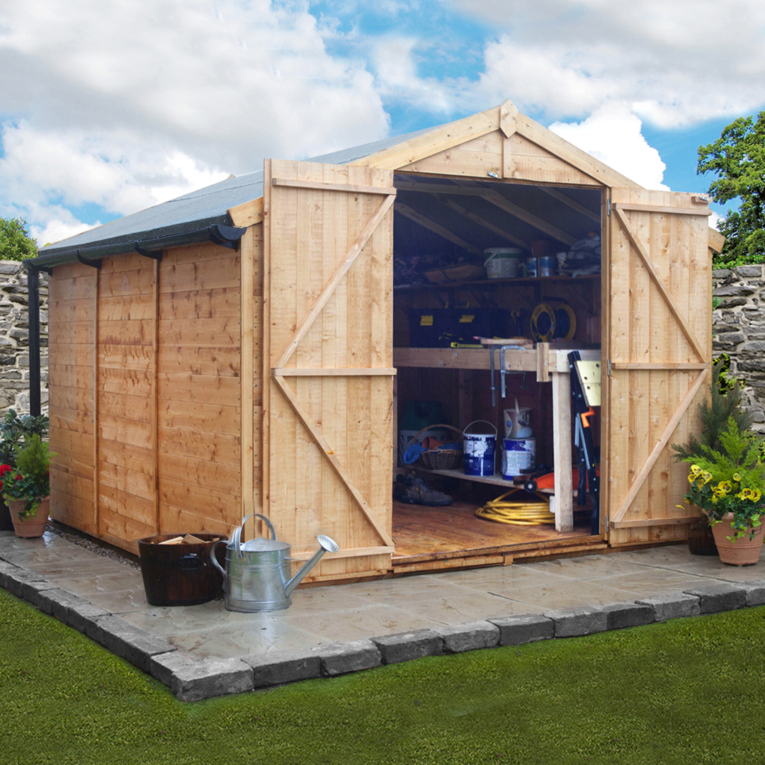 BillyOh 9 x 10 Windowless Tongue and Groove Apex Garden Shed 4000 Range