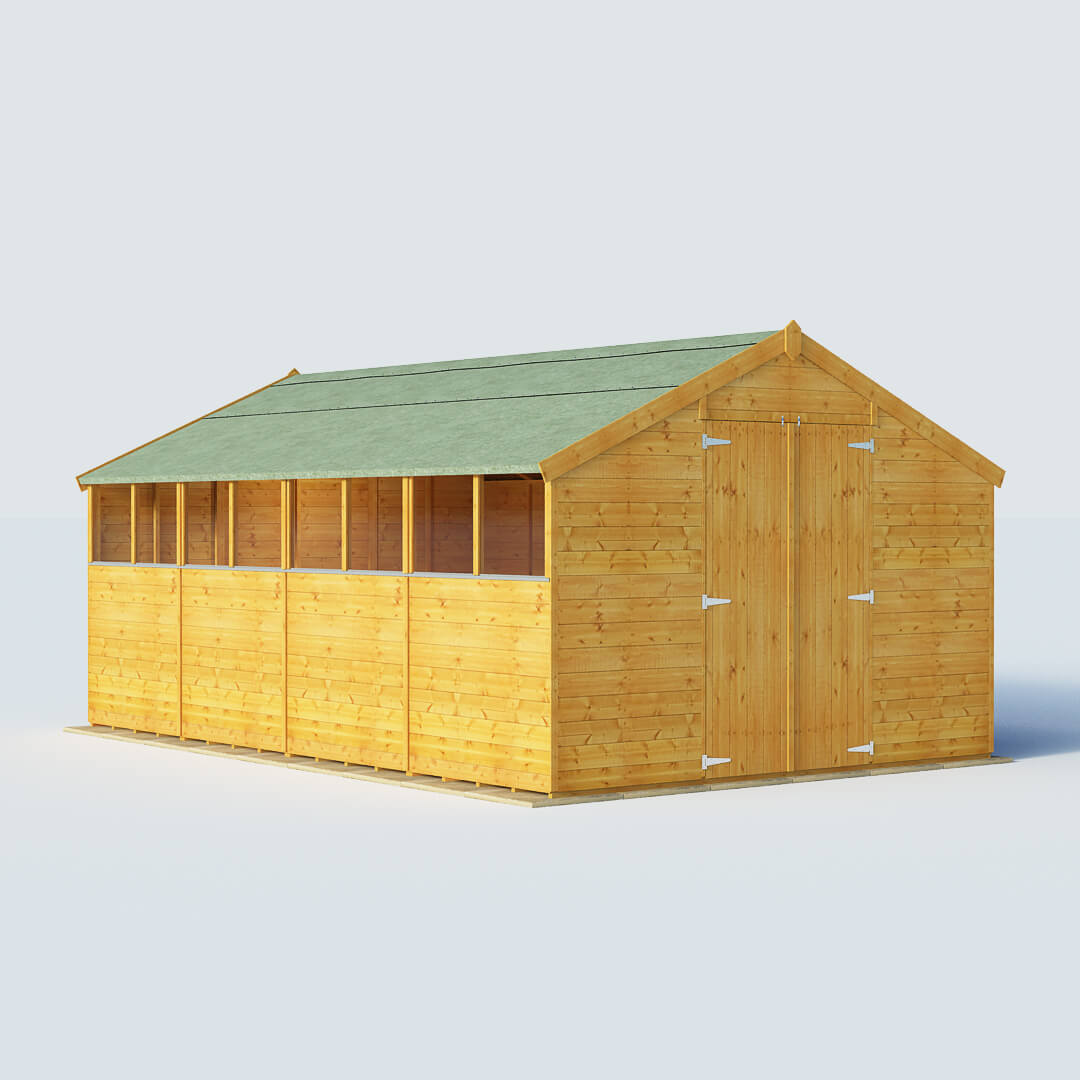 BillyOh 16 x 10 Windowed Tongue and Groove Apex Garden Shed 4000 Range