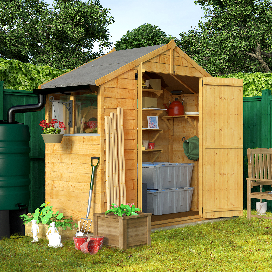 BillyOh 3 x 7 Windowed Economy Overlap Apex Garden Shed 30 Range