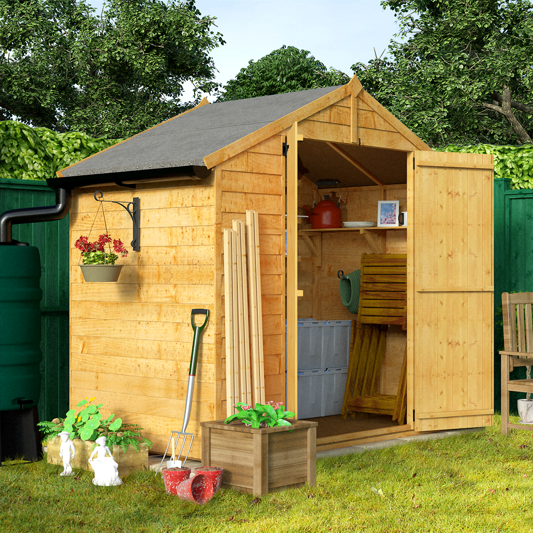 BillyOh 4 x 7  Windowless Economy Overlap Apex Garden Shed 30 Range