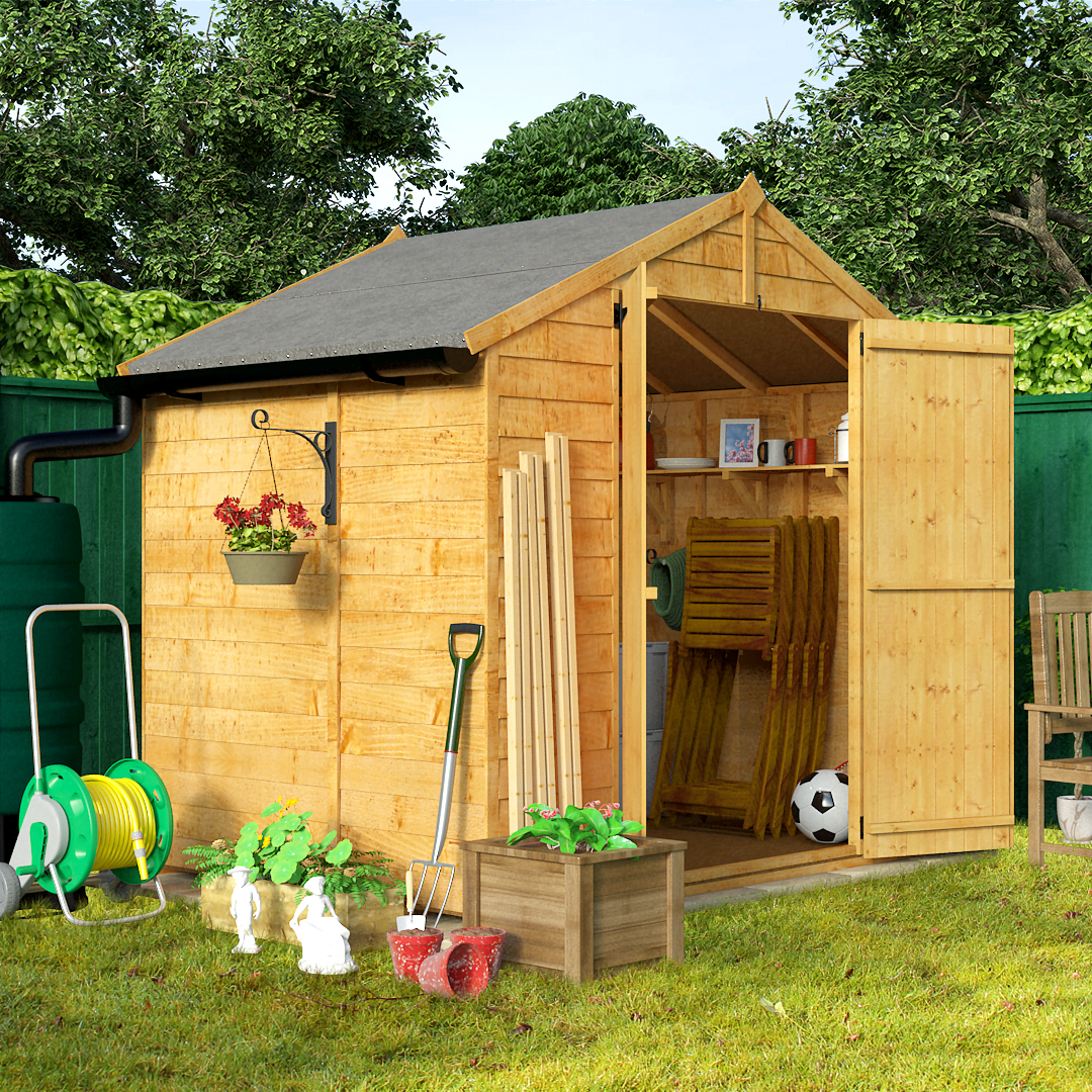 BillyOh 5 x 7  Windowless Economy Overlap Apex Garden Shed 30 Range