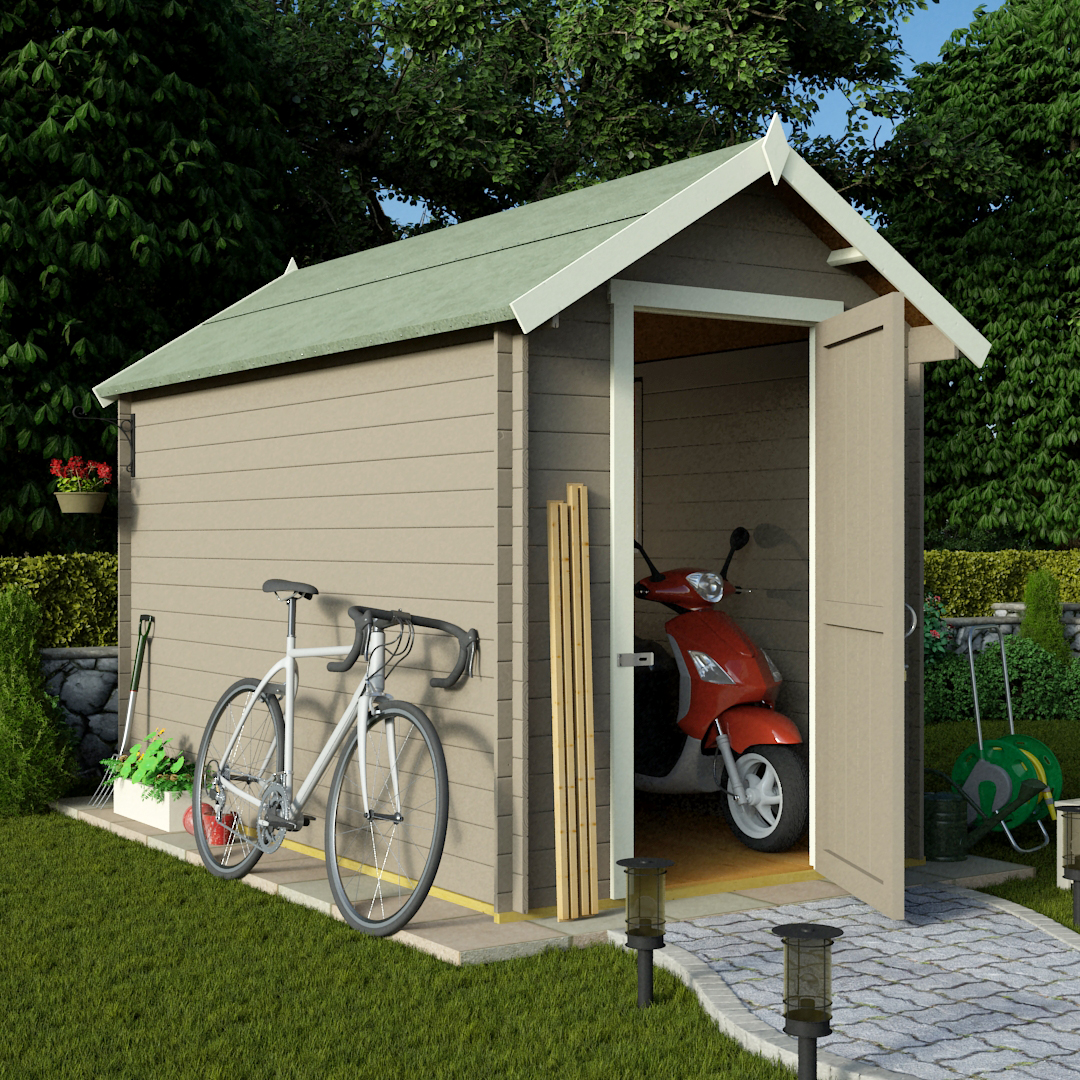 BillyOh  10 x 6 19mm Log Cabin Heavy Duty Garden Shed