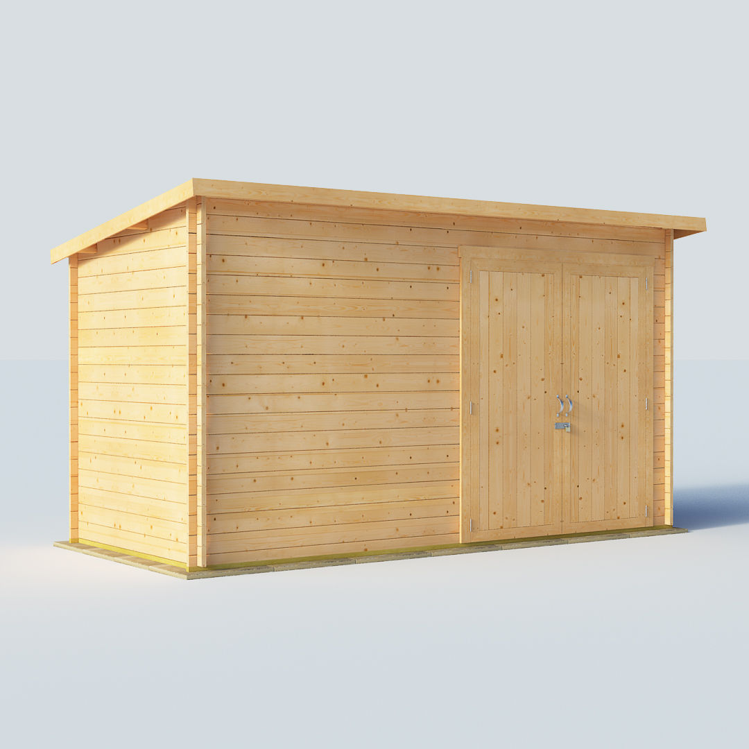 BillyOh 12 x 6 28mm Pent Log Cabin Windowless Heavy Duty