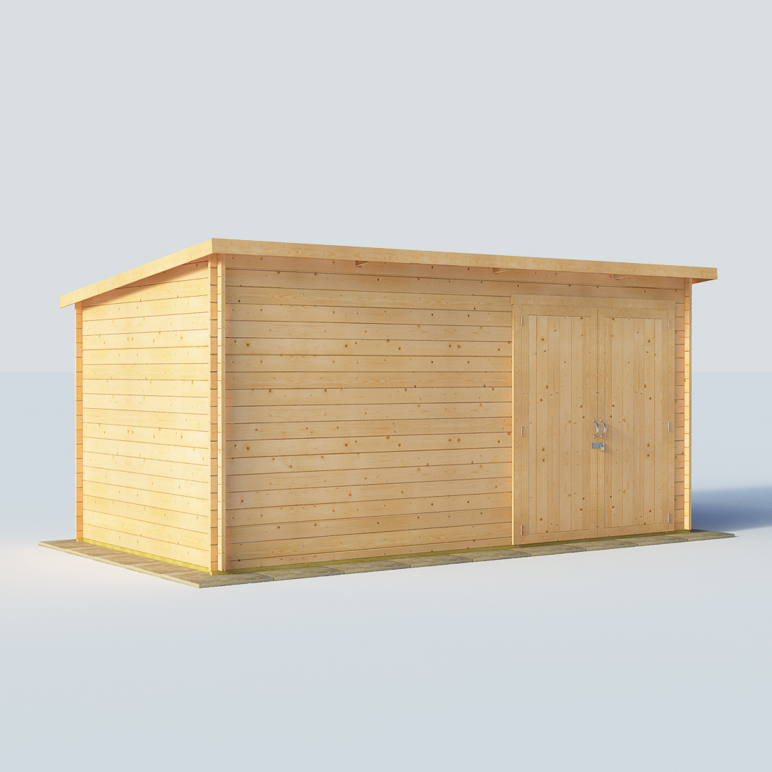 BillyOh 14 x 8 28mm Pent Log Cabin Windowless Heavy Duty