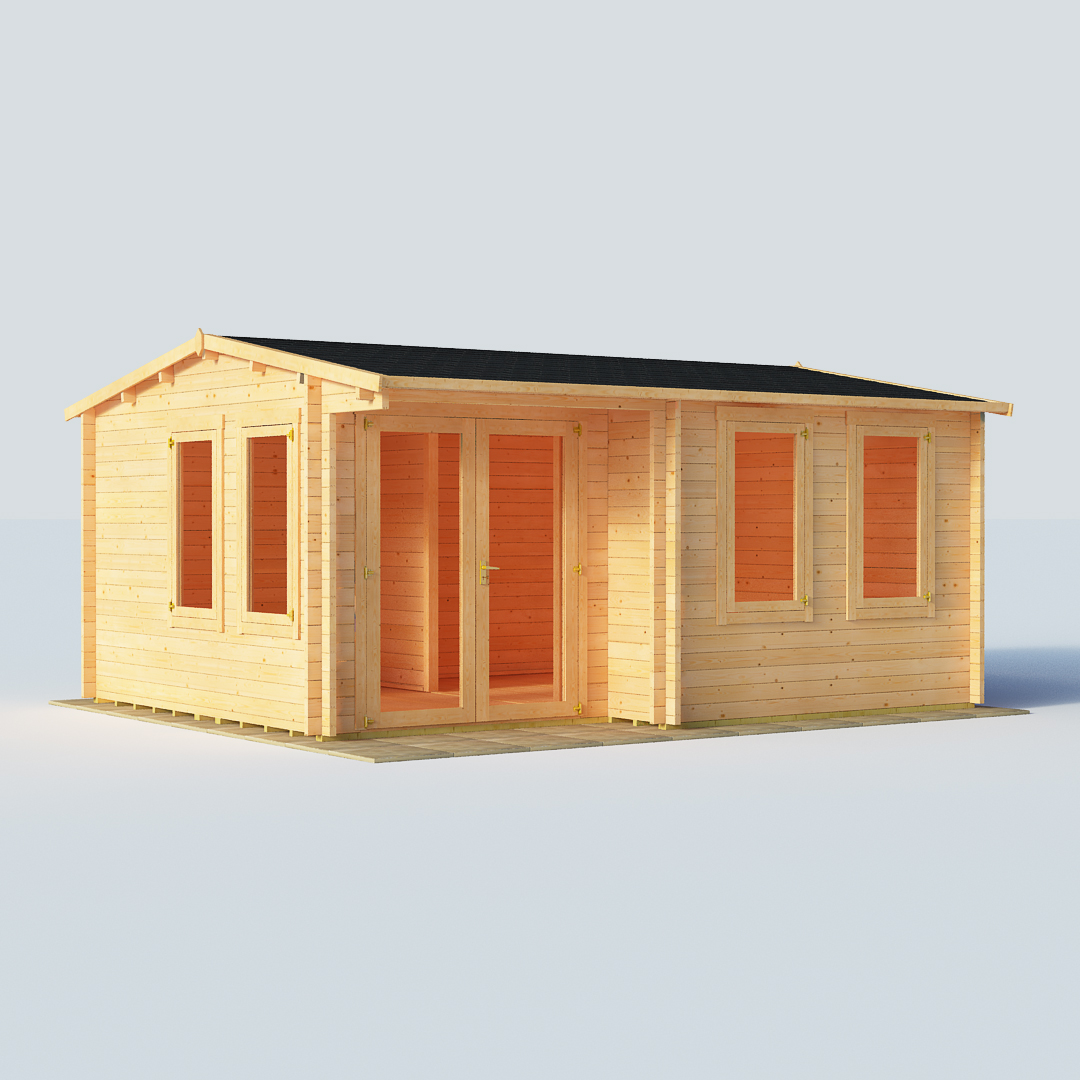 BillyOh Kent Log Cabin Garden Office W5.0m x D4.0m 28mm