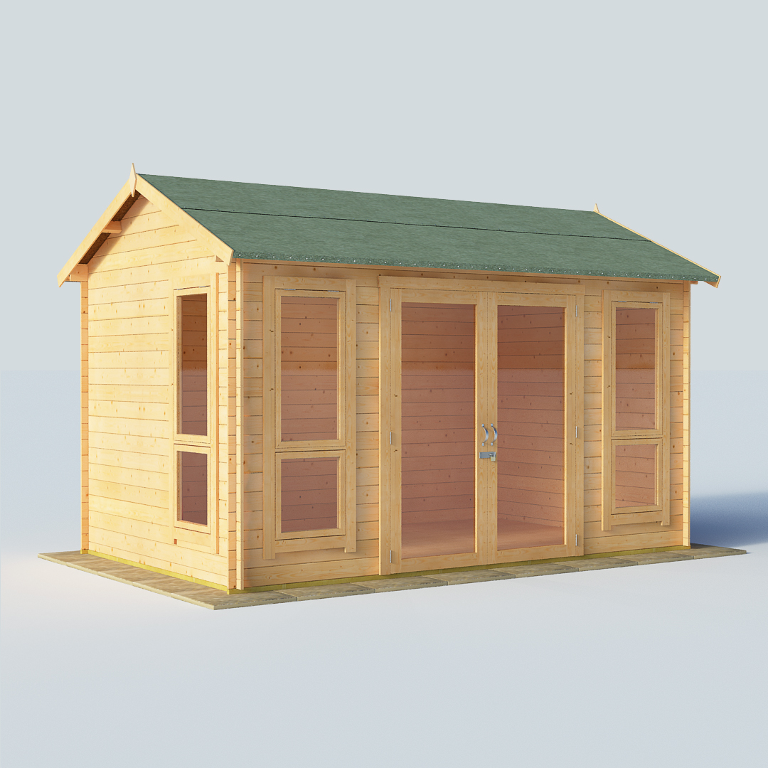 BillyOh Darcy 12 x 8 19mm Modern Log Cabin Summerhouse