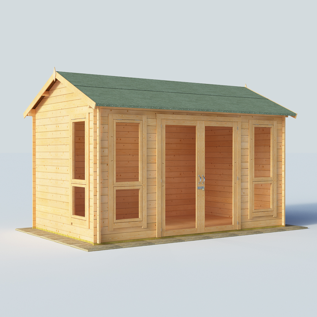 BillyOh Darcy 12 x 8 28mm Modern Log Cabin Summerhouse