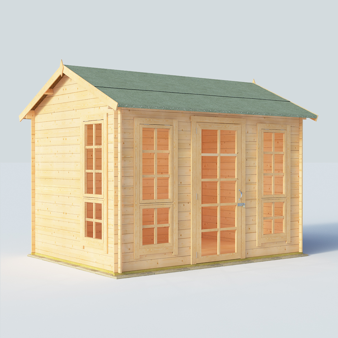 BillyOh Riley 10 x 8 19mm Georgian Log Cabin Summerhouse