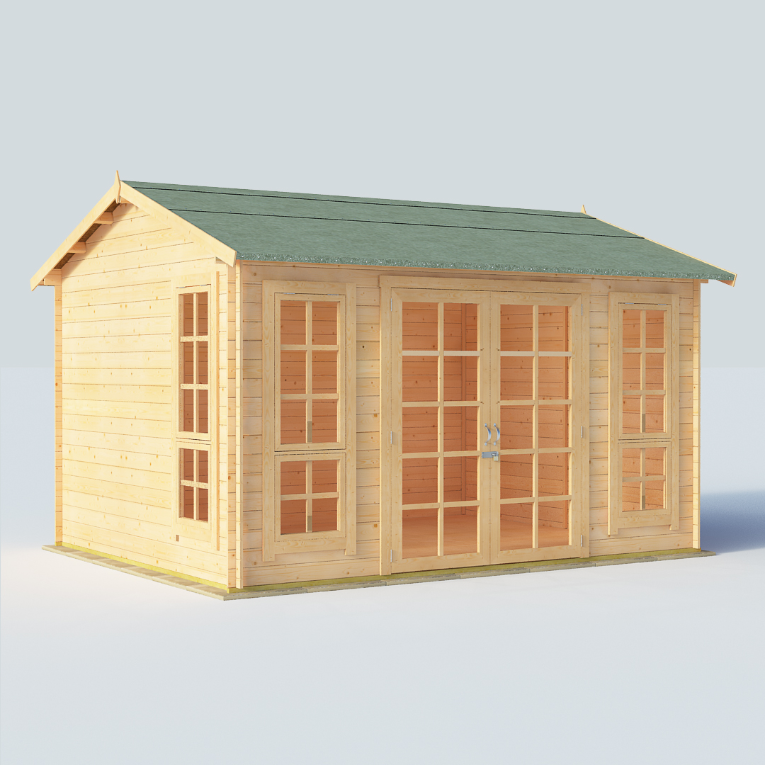 BillyOh Riley 12 x 10 19mm Georgian Log Cabin Summerhouse