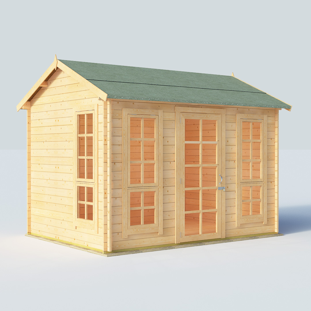 BillyOh Riley 10 x 8 28mm Georgian Log Cabin Summerhouse