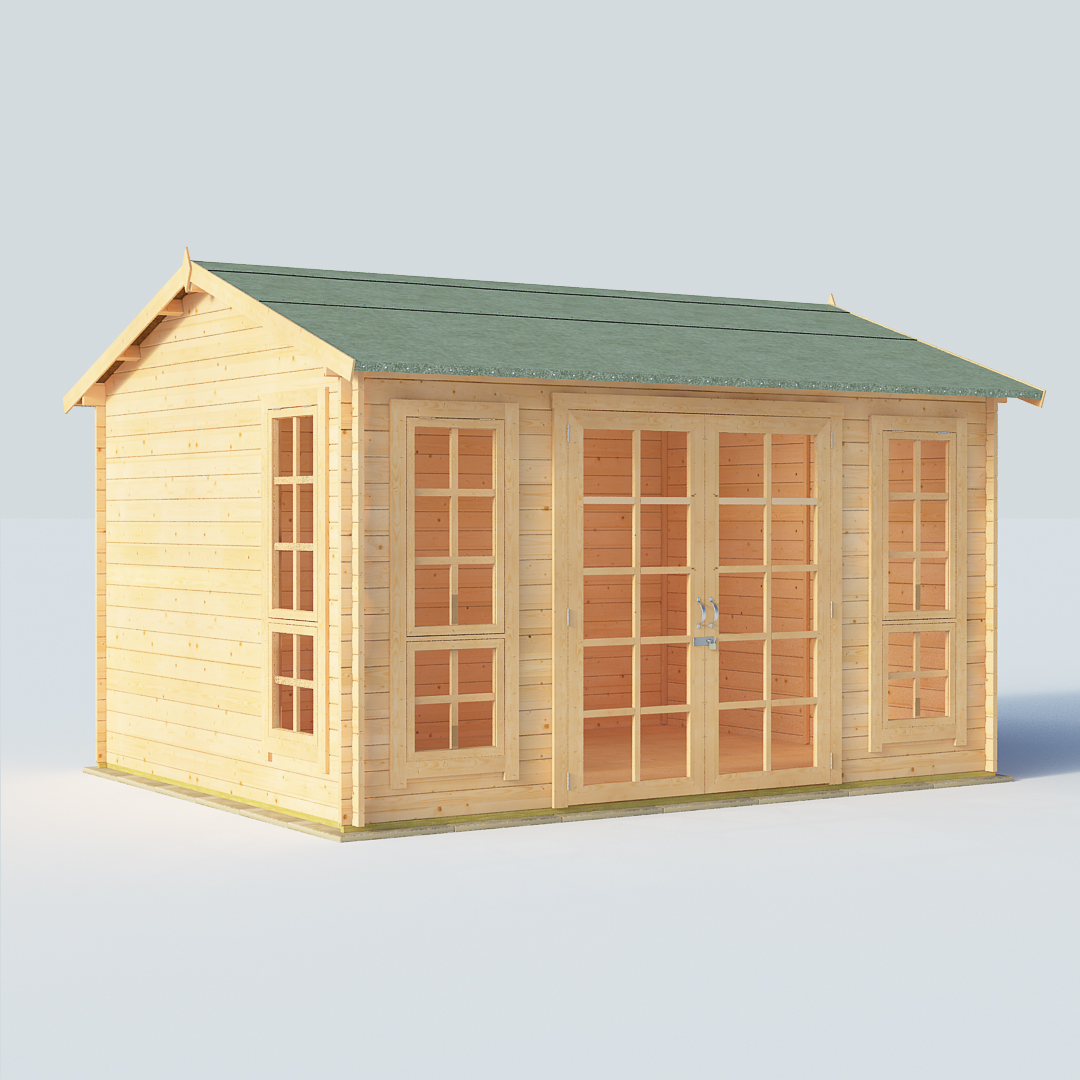 BillyOh Riley 12 x 10 28mm Georgian Log Cabin Summerhouse