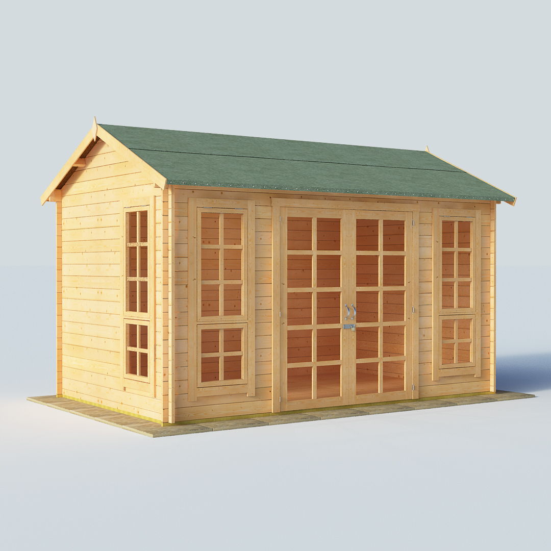 BillyOh Riley 12 x 8 28mm Georgian Log Cabin Summerhouse