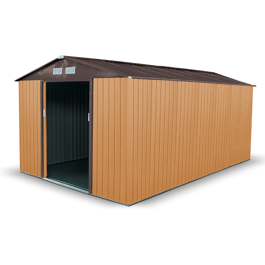 BillyOh Boxer 12 x 11 Light Brown Apex Metal Shed