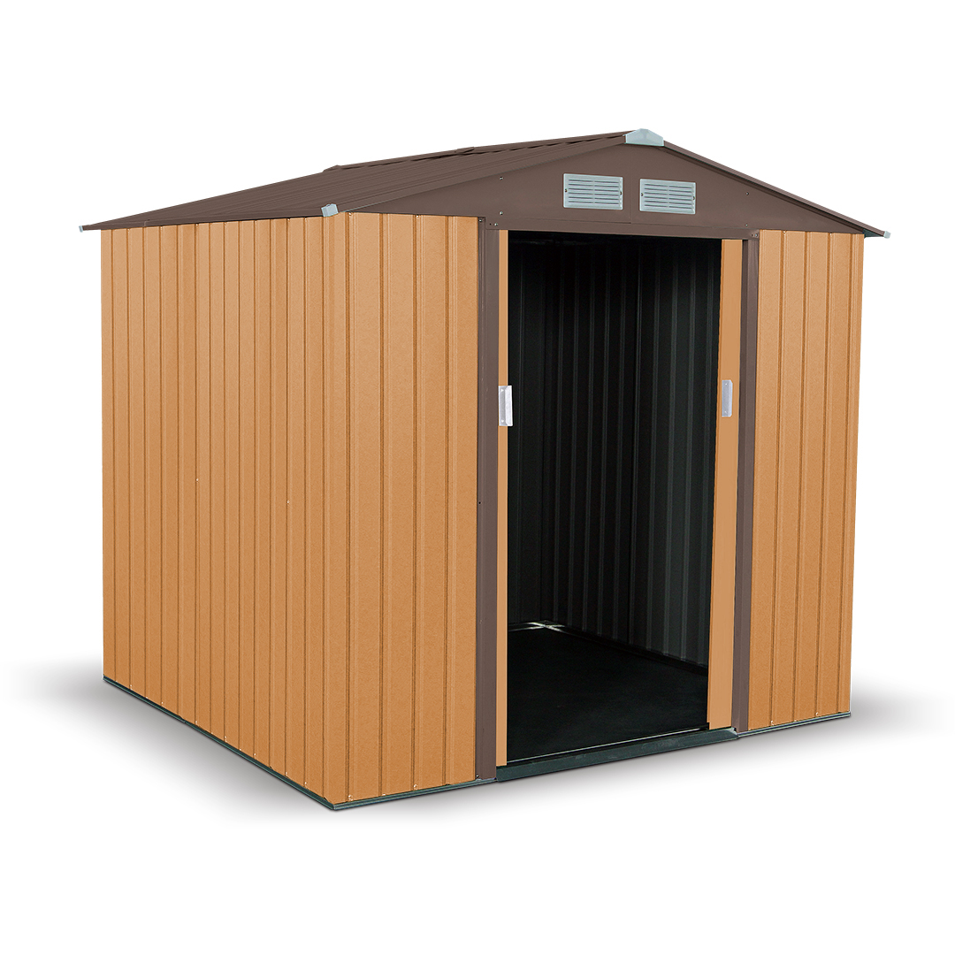 BillyOh Boxer 7 x 6 Light Brown Apex Metal Shed